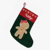 Groene peperkoek meisje vakantienaam rustiek Schat Kleine Kerstsok (Voorkant (Hangend))