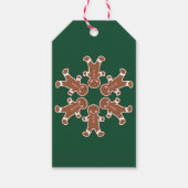Groene peperkoek Snowflake Gift Labels Cadeaulabel (Voorkant)