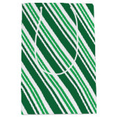 Groene Pepermunt Streep Medium Cadeauzakje (Voorkant)