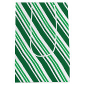 Groene Pepermunt Streep Medium Cadeauzakje (Achterkant)