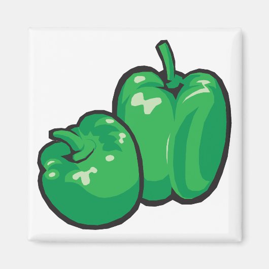 groene pepers magneet (Voorkant)