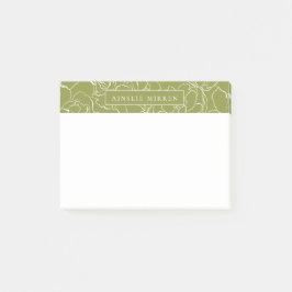 Groene Pepper gewoon Floral, op maat gemaakt Post-it® Notes