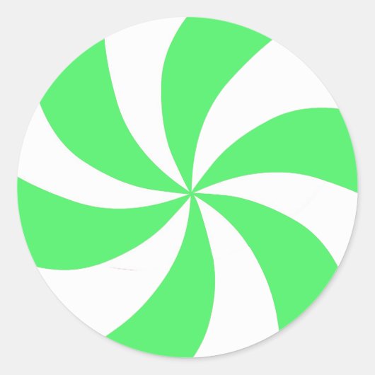 Groene peppermint ronde sticker (Voorkant)