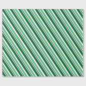 Groene Peppermint Stripe Cadeaupapier (Vlak)