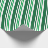 Groene Peppermint Stripe Cadeaupapier (Hoek)
