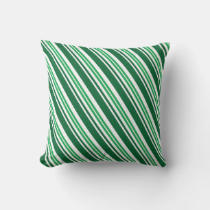 Groene Peppermint Stripe Kussen