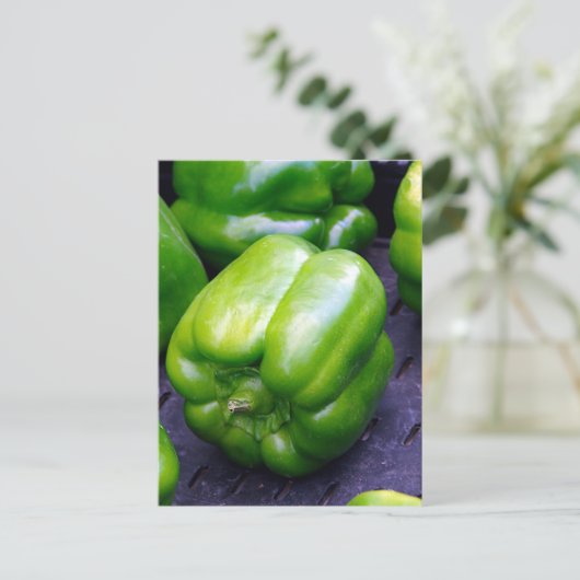 Groene Peppers Briefkaart (Staand voorkant)