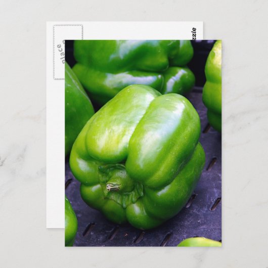 Groene Peppers Briefkaart (Voorkant / Achterkant)