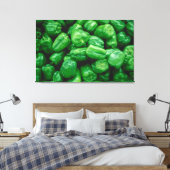 Groene Peppers Canvas Afdruk (Insitu (Slaapkamer))