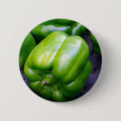 Groene Peppers Ronde Button 5,7 Cm (Voorkant)