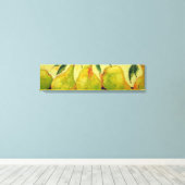Groene Peren Galerij Wrap Canvas Print (Insitu (Houten vloer))