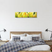 Groene Peren Galerij Wrap Canvas Print (Insitu (Slaapkamer))