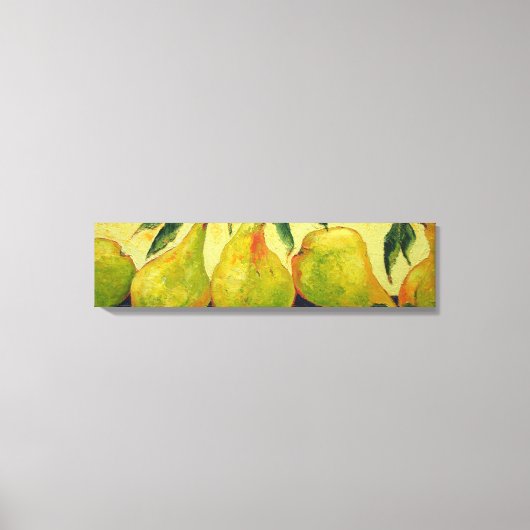 Groene Peren Galerij Wrap Canvas Print (Voorkant)