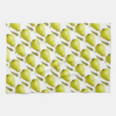 Groene Peren op Wit Theedoek (Horizontaal)