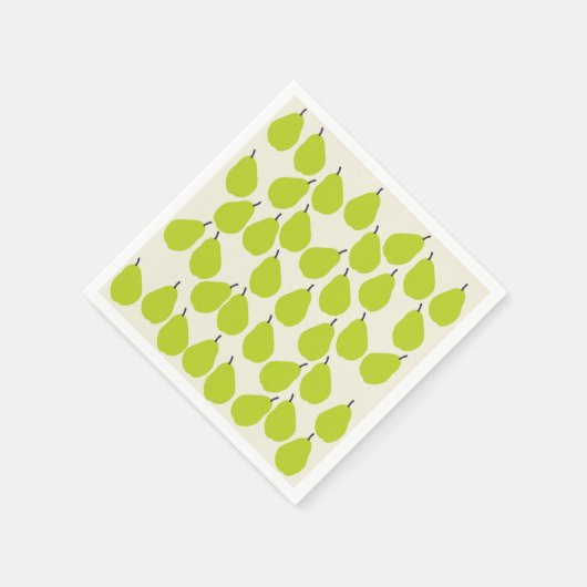 Groene peren Papier servetten (Hoek)