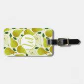 Groene Peren Patroon Bagagelabel (Voorkant horizontaal)