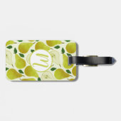 Groene Peren Patroon Bagagelabel (Achterkant horizontaal)