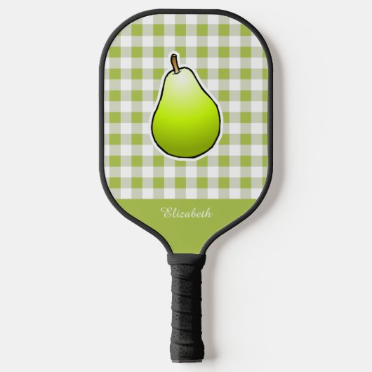 Groene peren pickleball paddle (Voorkant)