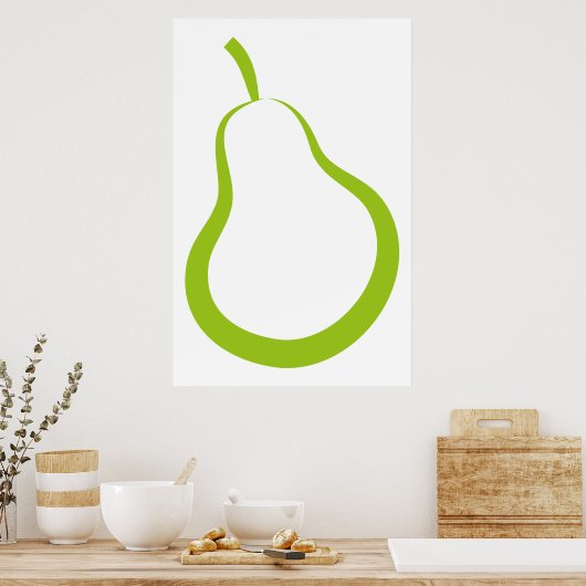 Groene peren poster (Keuken)