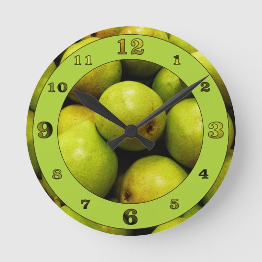 Groene Peren Ronde Klok (Voorkant)
