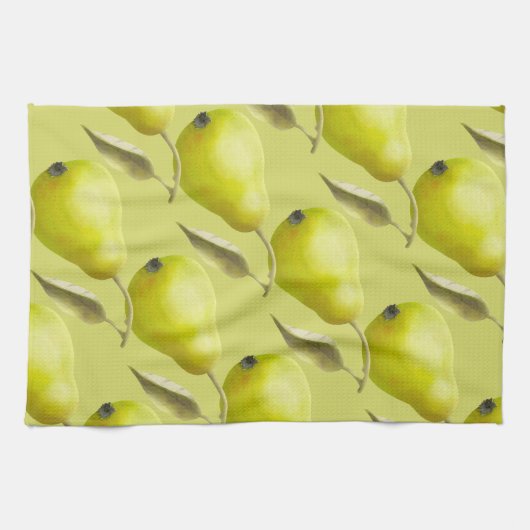 Groene peren theedoek (Horizontaal)