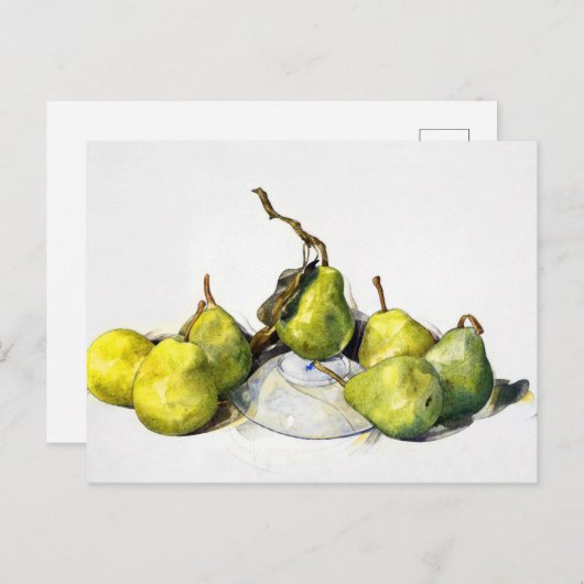 Groene peren van Charles Demuth Briefkaart (Voorkant / Achterkant)