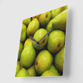 Groene Peren Vierkante Klok (Hoek)