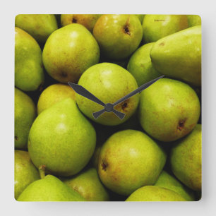 Groene Peren Vierkante Klok