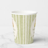 Groene Perfect Pair Pear Bruiloftsfeest Papieren B Bekers (Rechts)