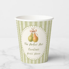 Groene Perfect Pair Pear Bruiloftsfeest Papieren B Bekers