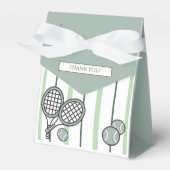 Groene Perfecte Match Tennis Koppels Bruidsfeest Bedankdoosjes (Voorkant Zijde)