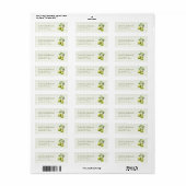 Groene Perfecte Paar Bruidsfeest Retouradres Etiket (Full Sheet)