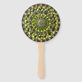 Groene Peridot Jewel Look Hand Fans Handwaaier (Achterkant)