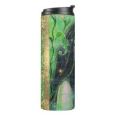 Groene Peridot zeemeermin van Renee Lavoie Thermosbeker (Gedraaid links)