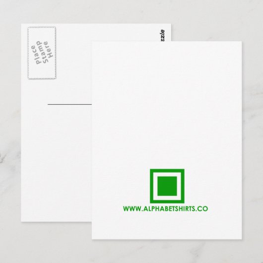 Groene periode briefkaart (Voorkant / Achterkant)