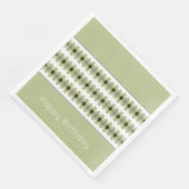 Groene Periwinkle en wit Servet (Hoek)