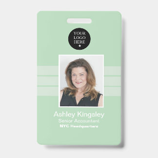 Groene Personeelsfoto Badge Zakelijke Beveiliging
