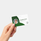 Groene Persoonlijke Foto, Logo, Barcode Medewerker Badge (Handheld)