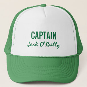Groene Persoonlijke Kapitein Trucker Pet