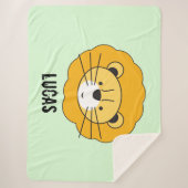 Groene persoonlijke schattige babydeken sherpa deken (Voorkant)