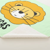 Groene persoonlijke schattige babydeken sherpa deken (3/4)