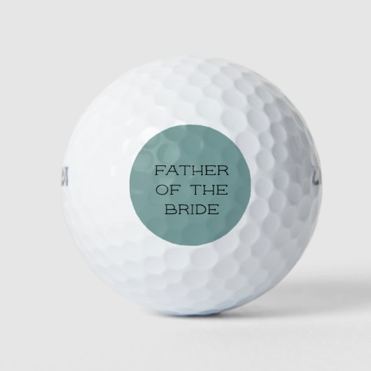 Groene Persoonlijke Vader van de Bruid Golfballen (Voorkant)