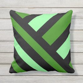 Groene perspectieven Vetlijnkunst Buitenkussen