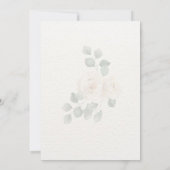 Groene & Perzik Bloemige Trouw Uitnodiging (Achterkant)