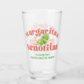 Groene Perzik Margaritas met mijn Señoritas Feest Glas (Achterkant)