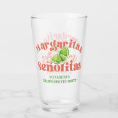 Groene Perzik Margaritas met mijn Señoritas Feestj Glas (Voorkant)