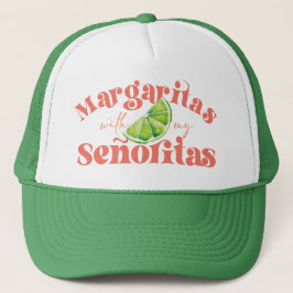 Groene perzik Margaritas met mijn Señoritas Trucker Pet