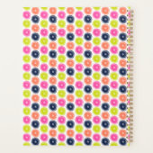 Groene Perzik Roze Blauw Droog Borstel Polka Dots Planner (Achterkant)