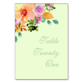 Groene perzik roze bloemboeket script bruiloft kaart (Voorkant)