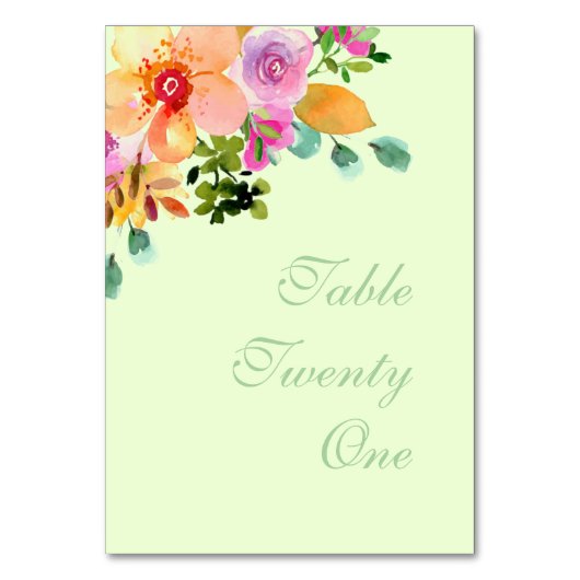 Groene perzik roze bloemboeket script bruiloft kaart (Voorkant)
